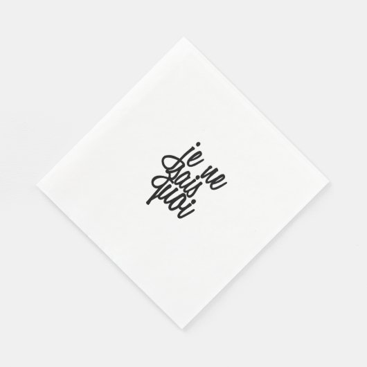 Serviette En Papier Citation française "Je Ne Sais Quoi" (Coin)