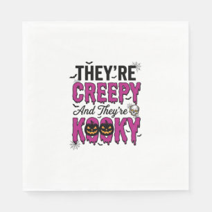 Serviette En Papier Citation Halloween Créatif Effrayant Drôle Vintage