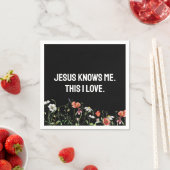 Serviette En Papier Citation Inspirante Avec Fleur sauvage (En situation)