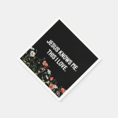 Serviette En Papier Citation Inspirante Avec Fleur sauvage (Coin)