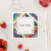 Serviette En Papier Citation Inspirationnelle sur une courtepointe art (En situation)