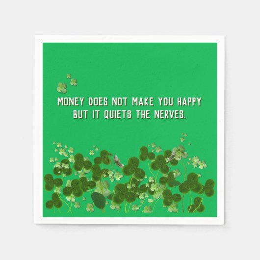 Serviette En Papier Citation irlandaise avec shamrock (Devant)