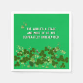 Serviette En Papier Citation irlandaise avec shamrock (Devant)