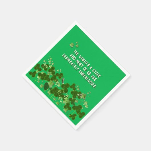 Serviette En Papier Citation irlandaise avec shamrock (Coin)