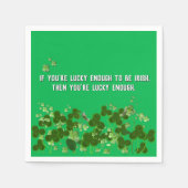 Serviette En Papier Citation irlandaise avec shamrock (Devant)