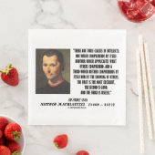 Serviette En Papier Citation Machiavelli Trois Classes D'Intelligents (En situation)