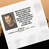 Serviette En Papier Citation Machiavelli Trois Classes D'Intelligents