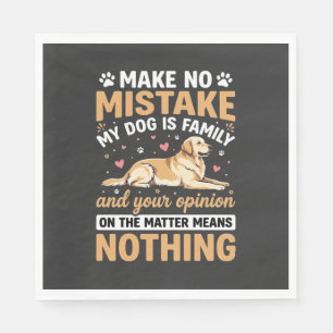 Serviette En Papier Citation Mon Chien Est Famille