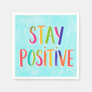 Serviette En Papier Citation motivante positive peinte