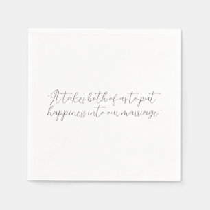 Serviette En Papier Citation Personnalisée ou Paroles de Chanson de Ma