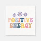 Serviette En Papier Citation positive de Hippie rétro (Devant)