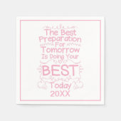 Serviette En Papier Citation Pour Filles Motivationnelles - Faites Vot (Devant)