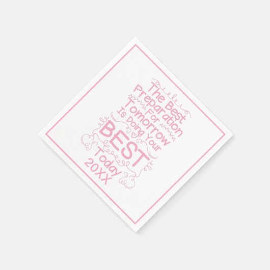 Serviette En Papier Citation Pour Filles Motivationnelles - Faites Vot (Coin)