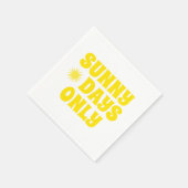 Serviette En Papier Citation Rétro Jours Ensoleillés Seulement Joyeuse (Coin)