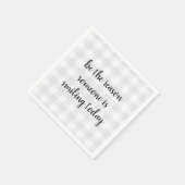 Serviette En Papier Citation souriante En vichy Motif Wreath (Coin)
