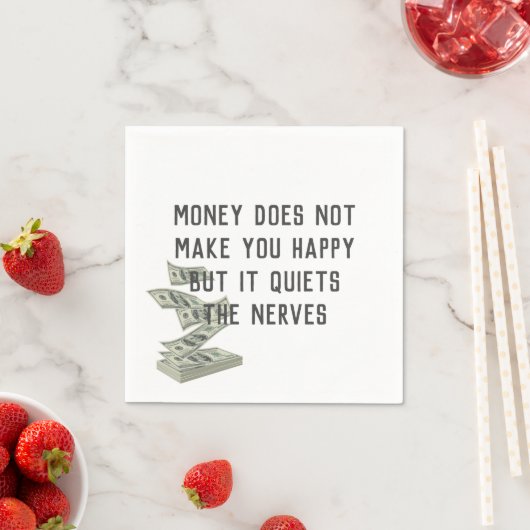 Serviette En Papier Citation sur le bonheur (En situation)