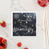 Serviette En Papier Citation "Un flocon de neige est le papillon de l' (En situation)