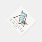 Serviette En Papier Citation Vacances d'été nautique Chaise Vacances d (Coin)