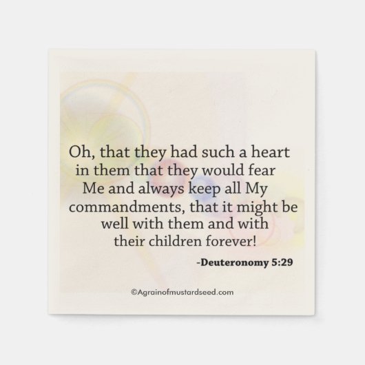 Serviette En Papier Citations bibliques (Devant)