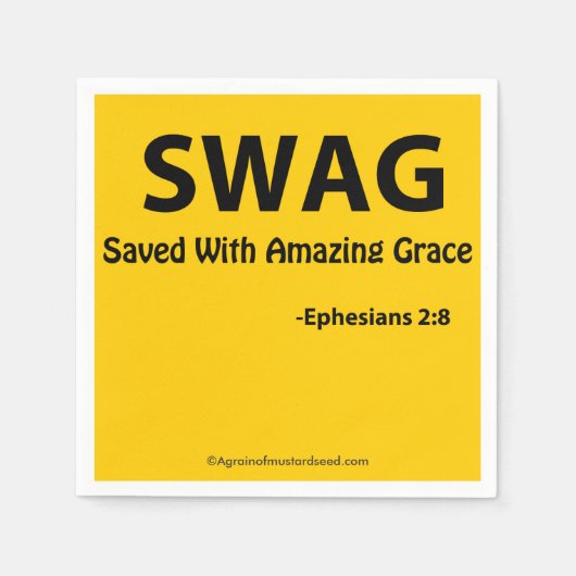 Serviette En Papier Citations bibliques (Devant)