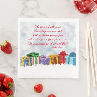 Serviette En Papier Citations de cadeaux de Noël