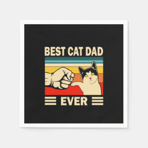 Serviette En Papier Citations de grand-père Le meilleur papa chat de