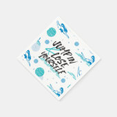 Serviette En Papier Citations de nageur sur le saut et le plaisir (Coin)