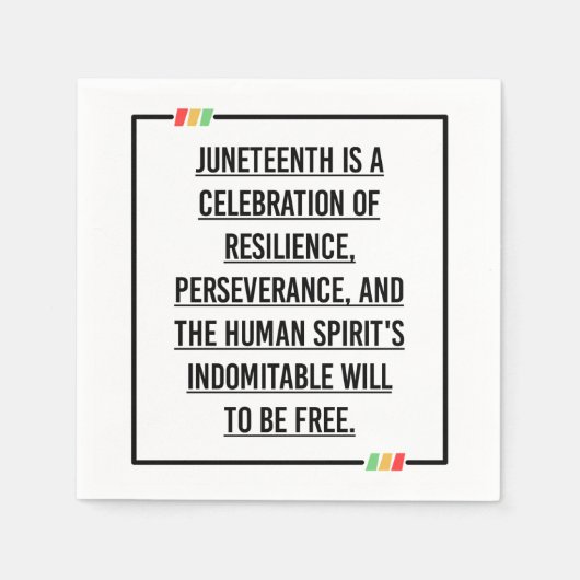 Serviette En Papier Citations du 11° siècle, Liberté des Africains-Amé (Devant)