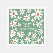 Serviette En Papier Citations Florales Boho  (Devant)