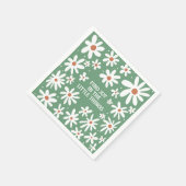 Serviette En Papier Citations Florales Boho  (Coin)