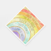 Serviette En Papier Citations Inspiration Arc-en-ciel (Coin)