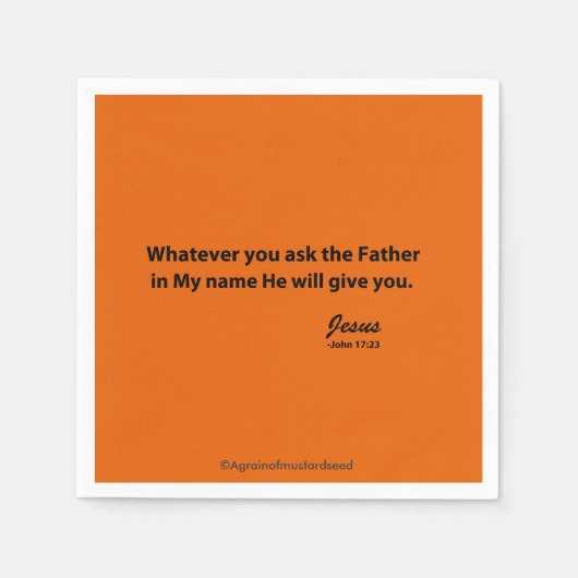 Serviette En Papier Citations religieuses (Devant)