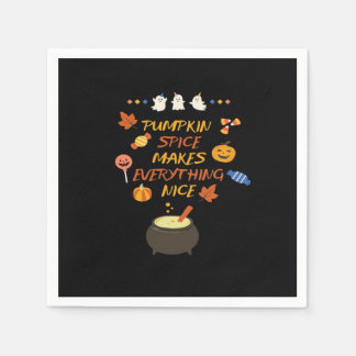 Serviette En Papier Citations vintages de Citrouille Halloween Classiq