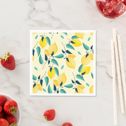 Serviette En Papier Citron (En situation)