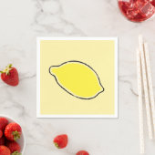 Serviette En Papier Citron (En situation)