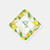 Serviette En Papier Citron Baby shower Napkin - Oh Baby Custom (Coin)