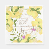 Serviette En Papier Citron blanc (Devant)