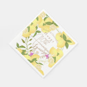 Serviette En Papier Citron blanc (Coin)