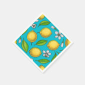 Serviette En Papier Citron bleu (Coin)