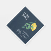 Serviette En Papier Citron bleu Fête des mariées Squeeze principal (Coin)