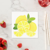 Serviette En Papier Citron citron tranches de citron fruits tropicaux  (En situation)