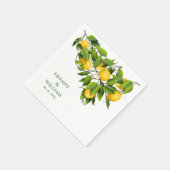 Serviette En Papier Citron Citrus Fruit Cocktail Party Napkins (Coin)