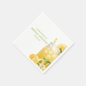Serviette En Papier Citron Citrus Lemonade Fête des mariées (Coin)