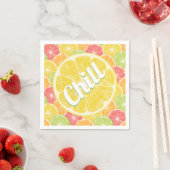 Serviette En Papier Citron Citrus Slices Fête de refroidissement (En situation)