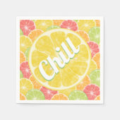 Serviette En Papier Citron Citrus Slices Fête de refroidissement (Devant)
