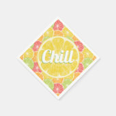 Serviette En Papier Citron Citrus Slices Fête de refroidissement (Coin)