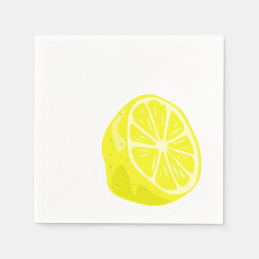 Serviette En Papier Citron demi-cocktail Napkins (Devant)