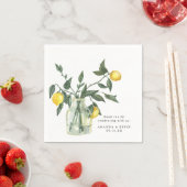 Serviette En Papier Citron D'Été En Jar Papier Mariage (En situation)
