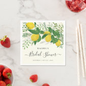 Serviette en papier citron frais rustique (En situation)