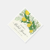 Serviette en papier citron frais rustique (Coin)